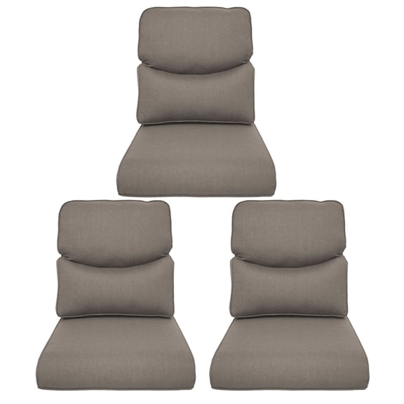 Opohoro Outdoor 25" x 22" Deep Seat Gray, Versatile Cushions, Comfortable, Soft 6-Piece