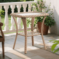 thumbnail image 1 of OPOHORO Outdoor Wicker Side Table,22x20x20 inch All Weather Rattan Small Patio Table Square End Table for Pool Balcony Deck Porch Lawn Backyard, Yellow, 1 of 7