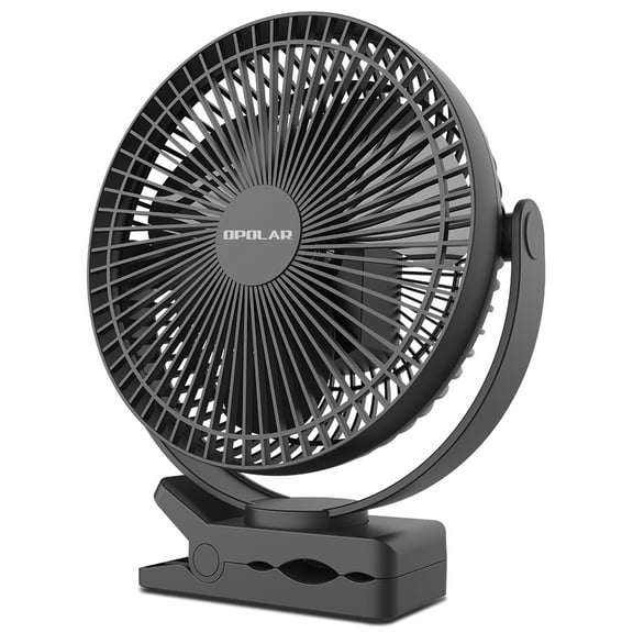 OPOLAR 8'' 4 Speed Rechargeable Clip On Tabletop Fan