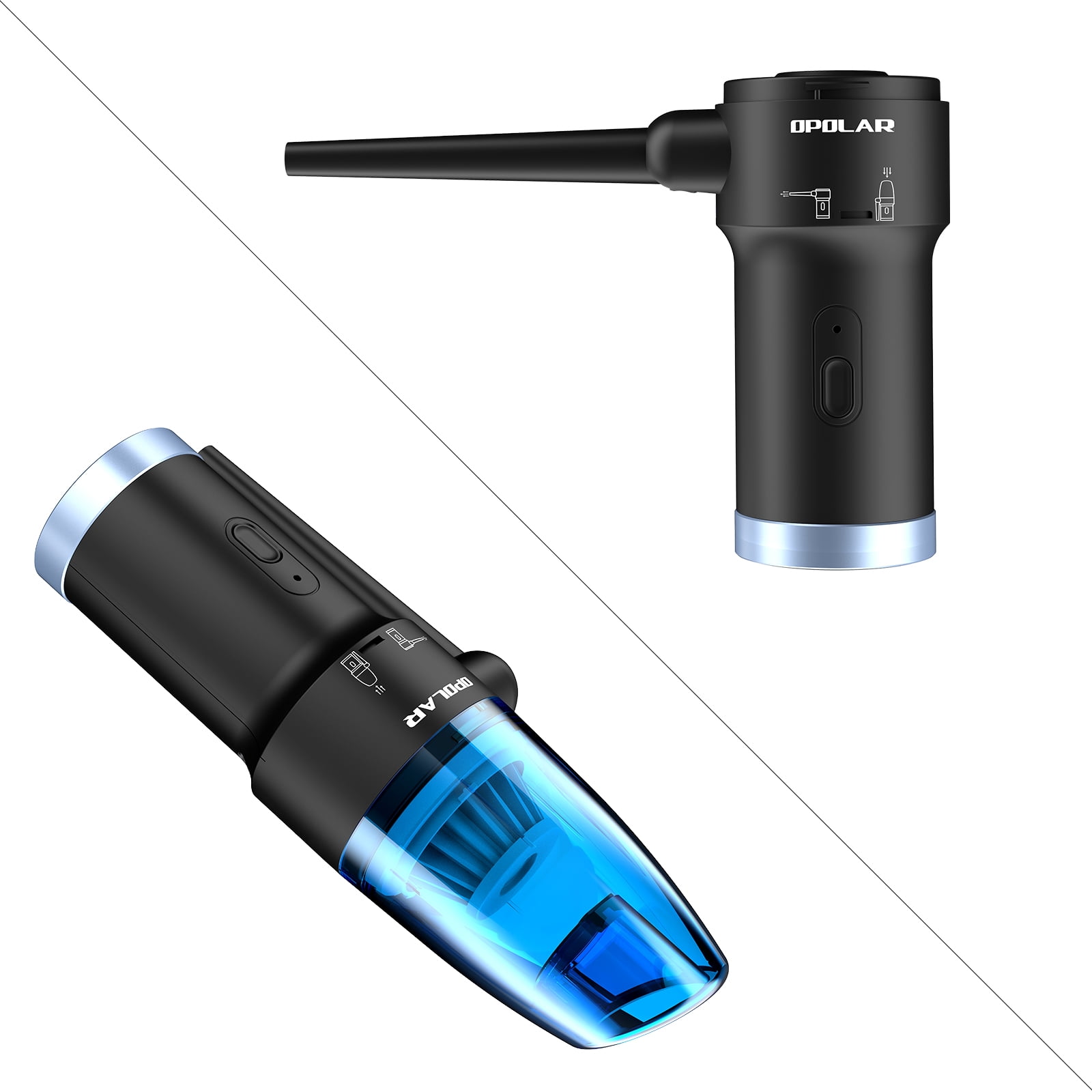 OPOLAR Cordless Compressed Air Duster - Blower & Vacuum 2-in-1