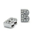 thumbnail image 1 of OPOLSKI 10Pcs A-Z 8mm Rhinestone Slide Letter Charm DIY for Leather R, 1 of 8