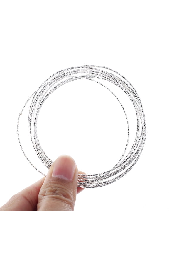 10Pcs/Set Fashion Etched Dimpled Circle Bangles Bracelets A