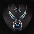thumbnail image 1 of OPOLSKI 3Pcs Jewelry Set Adjustable Anti-fade Teardrop Necklace Drop Earrings Jewelry Set A, 1 of 7