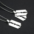 thumbnail image 1 of OPOLSKI Clavicle Chain Blade Pendant Personality Geometric Electroplating Anti-rust Fashion Silver Color Pendant Necklace White, 1 of 1
