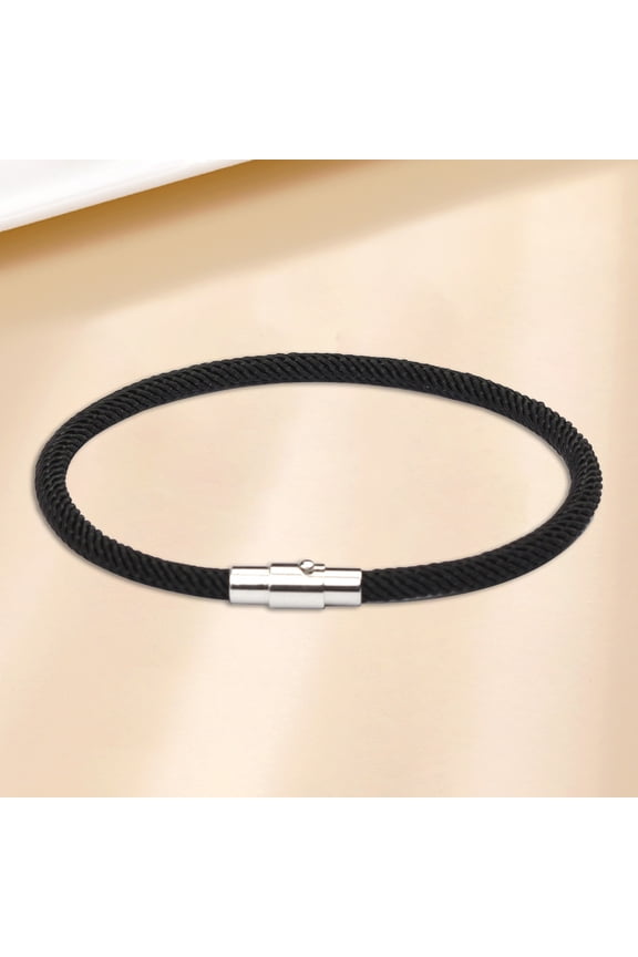 Couple Bracelet Solid Color Magnet Buckle Nylon Rope Lucky Jewelry Sky Blue