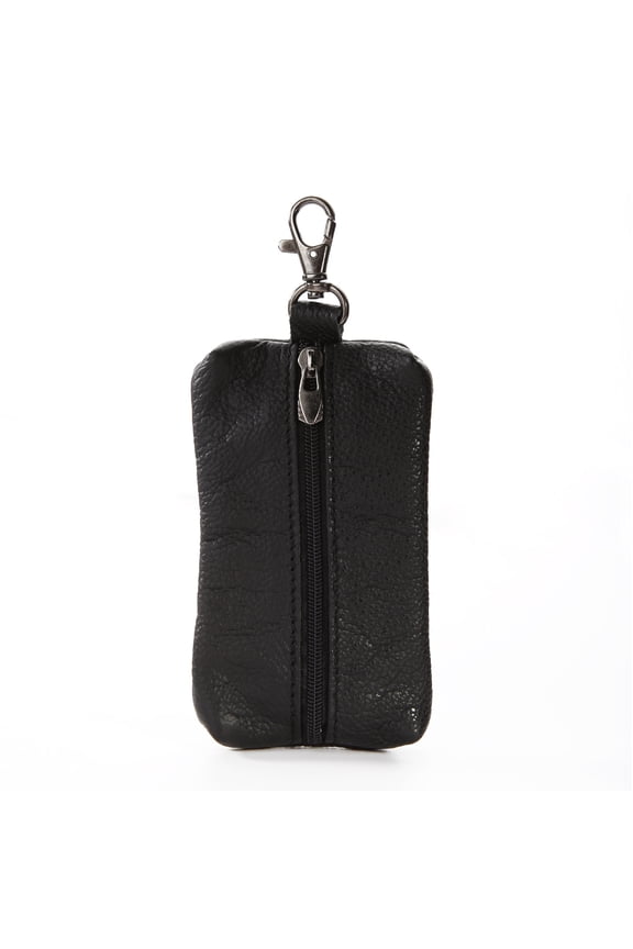Genuine Leather Key Holder Wallet Men Keys Organizer Women Zipper Key Chain Case