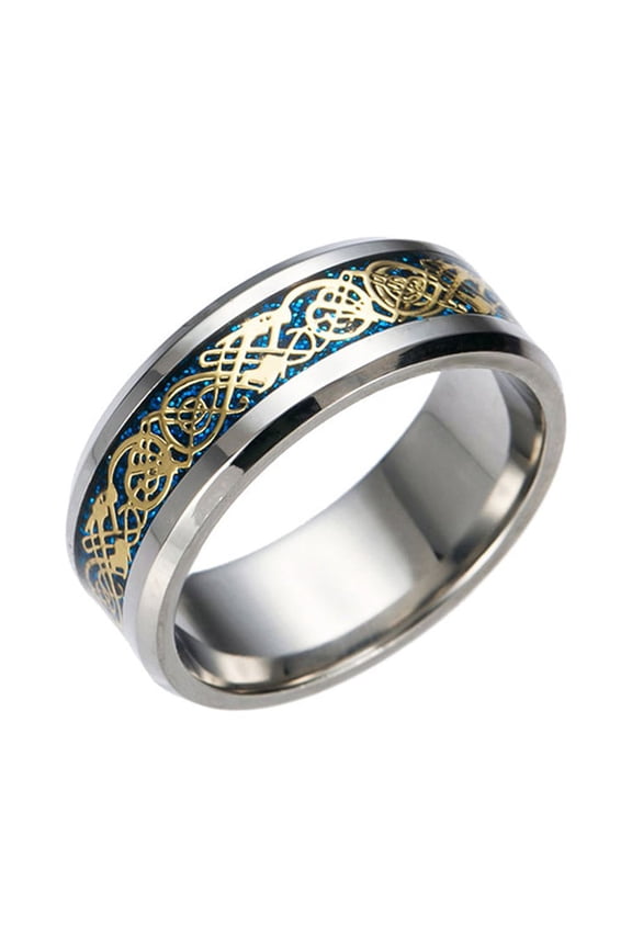Men Titanium Steel Smooth Surface Wedding Band Finger Ring Jewelry Gift