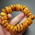 thumbnail image 1 of OPOLSKI Natural Amber Beeswax Abacus Beaded Bracelet Hand Jewelry Dark*, 1 of 7
