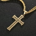 thumbnail image 1 of OPOLSKI Necklace Cross Vintage Classic Hip-hop Style Male Pendant Silver, 1 of 8