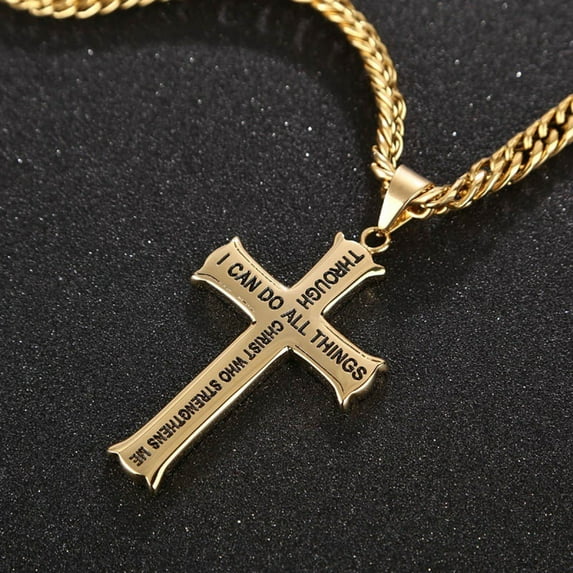 OPOLSKI Necklace Cross Vintage Classic Hip-hop Style Male Pendant Silver
