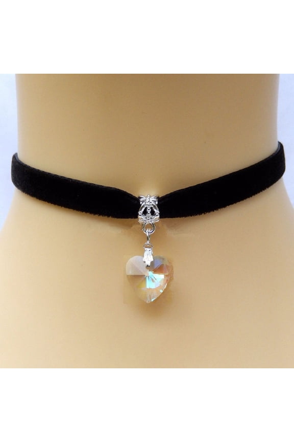 Necklaces Adjustable Chic Faux Leather Vintage Gothic Style Velvet Choker Pink