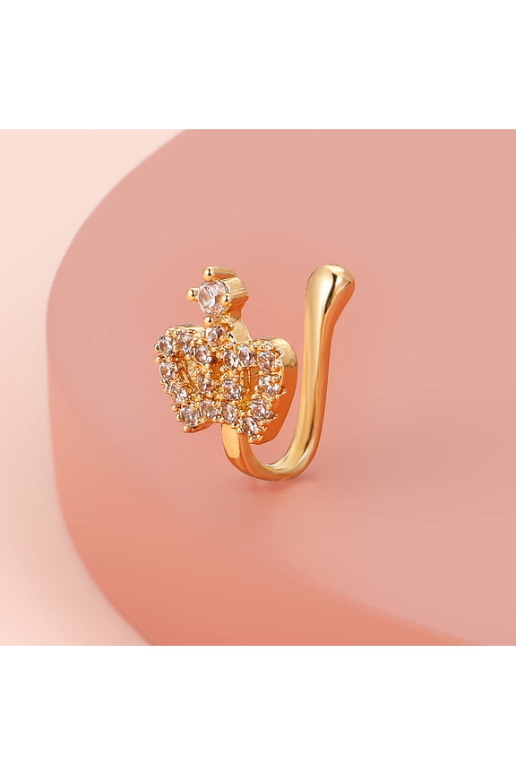 Nose Cuffs Charming Trendy Non Piercing Easy to Wear Nose Rings Hoop Golden 2