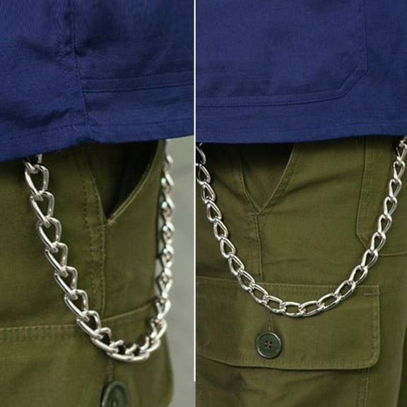 OPOLSKI Pants Chain Hip-hop Punk Personality Goth Thick Gift Long Minimalist Men Jeans Waist Wallet Chain Fashion Jewelry Silver