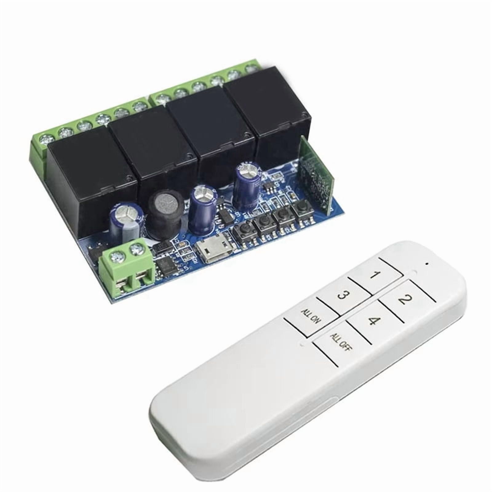 OPP 4-Channel Wireless Relay Module with 6-Button Remote, Smart WiFi ...