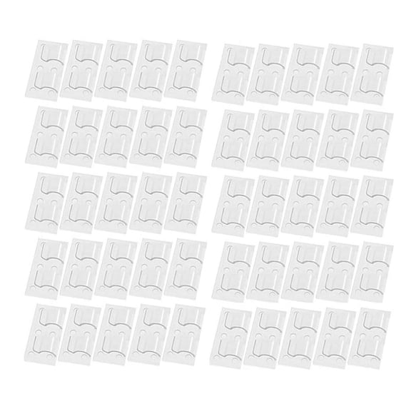 OPP 50 Count Outdoor Light Clips - Self-Adhesive Wire Fixers for String Lights, 4.7 x 2.2 cm