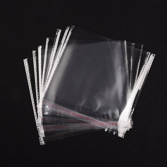 OPP Cellophane Bags Rectangle Clear 14x14cm Unilateral