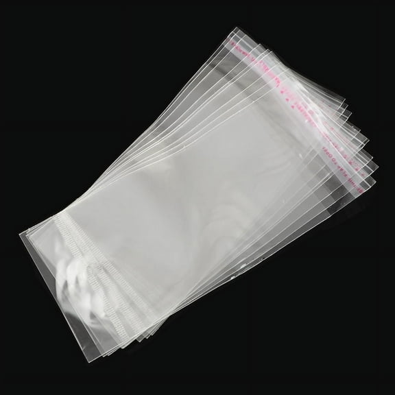 OPP Cellophane Bags Rectangle Clear 15.5x7cm Hole: 8mm Unilateral thickness: 0.035mm Inner measure: 10x7cm