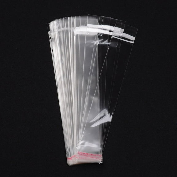 OPP Cellophane Bags Rectangle Clear 26.5x4cm Unilateral Thickness: 0.035mm Inner Measure: 21x4cm for DIY