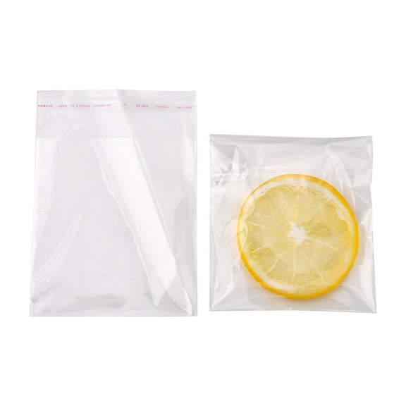 OPP Cellophane Bags Small Sealing Bags Rectangle Clear Jewelry Storage Bags Self-Adhesive 14x10cm Unilateral Thickness: 0.035mm Inner Measure: 10.5x10cm