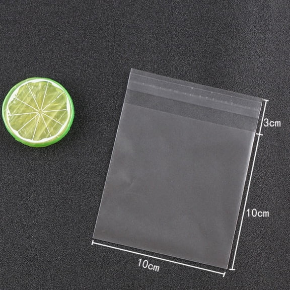 OPP Cellophane Packaging Bags Frosted for Bake Packaging Rectangle Clear 13x10cm Unilateral Thickness: 0.05mm Inner Measure: 10x10cm