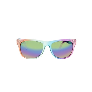 Kids Plastic Wayfarer Multicolor Frame Multicolor Mirror Lens Sunglasses