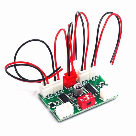 OPP PAM8403 4-Channel Digital Audio Amplifier Board, 3W x 4, DC 5V, Speaker Cable, OPP Bag Packaging