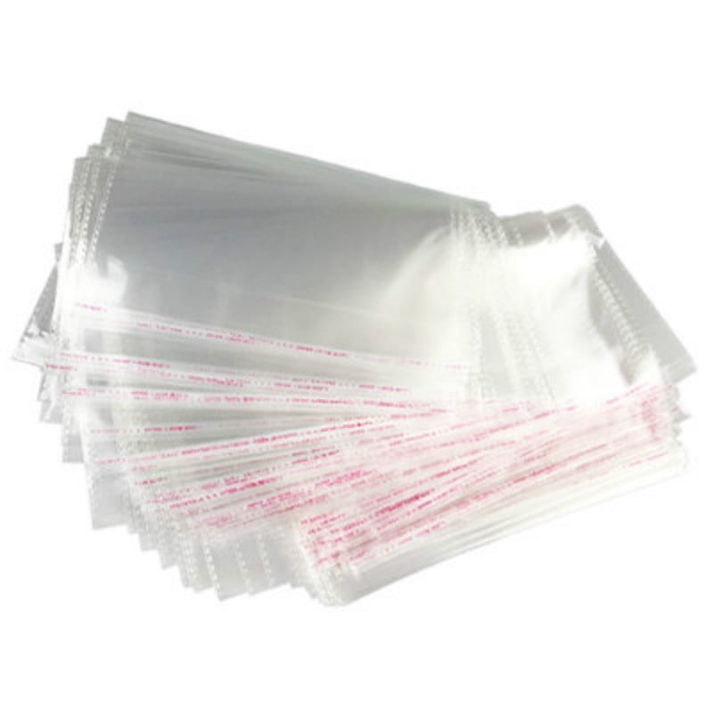 OPP Resealable Cellophane Poly Bags Clear Self Adhesive Seal Plastic