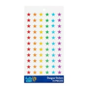 Hello Hobby Multicolor Stars Designer Stickers, 72 Count