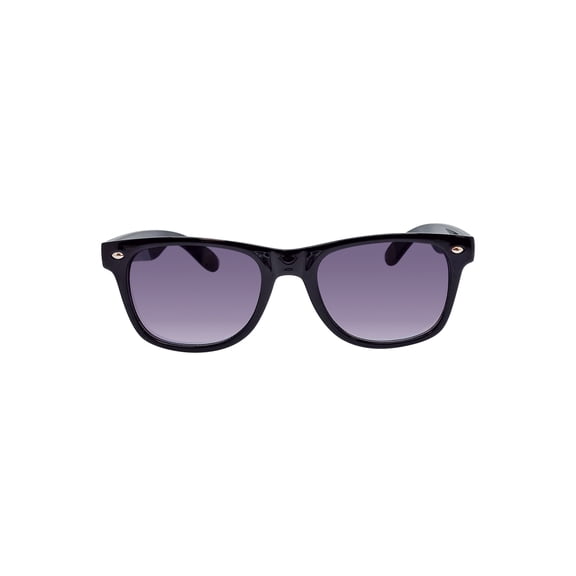 Mens Plastic Wayfarer Black Frame Smoke Lens Sunglasses