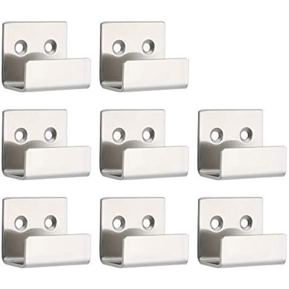 OPPERD Tile Display Wall Hanger Fastenerr,Stainless Steel Wall Mount Tile Brackets Hook Heavy Duty Tile Hanger for Mirrors,Picture Frame,Ceramic Wall Display,Fit 20mm Thick,Pack of 8,Brushed