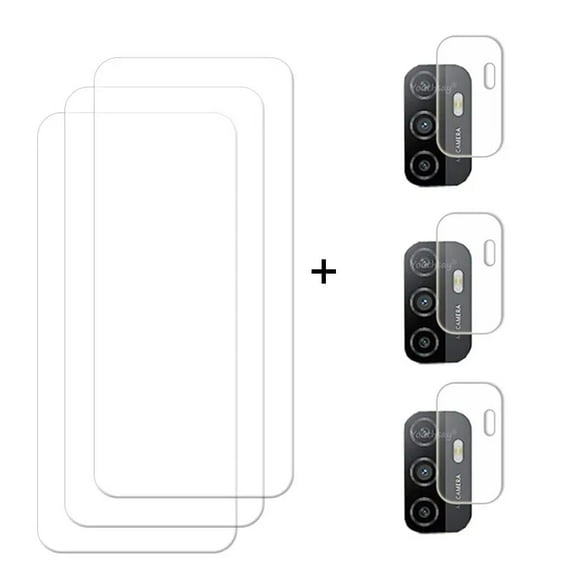 For OPPO A53 Glass Screen Camera Film Protector Glass OPPO A58 A78 A74 A54 A94 A95 A53 A32 A16 A72 A52 Tempered Glass 3 Glass and 3 Lens For OPPO A72 5G