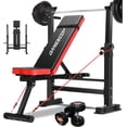 thumbnail image 1 of OPPSDECOR 600LBS 6 in 1 Weight Bench Set, Adjustable Bench Press Set and Squat Rack, Foldable Workout Benches for Home Gym, Incline Decline Flat Sit Up Strength Training Bench, 1 of 11