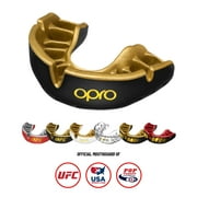 OPRO Gold Level Mouth Guard   Moldable Mouthguard for Boxing, MMA & Football Black, Adult