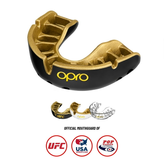 OPRO Gold Level UFC Mouthguard - Mouth Guard For Boxing, MMA & Football (Red, Adult)