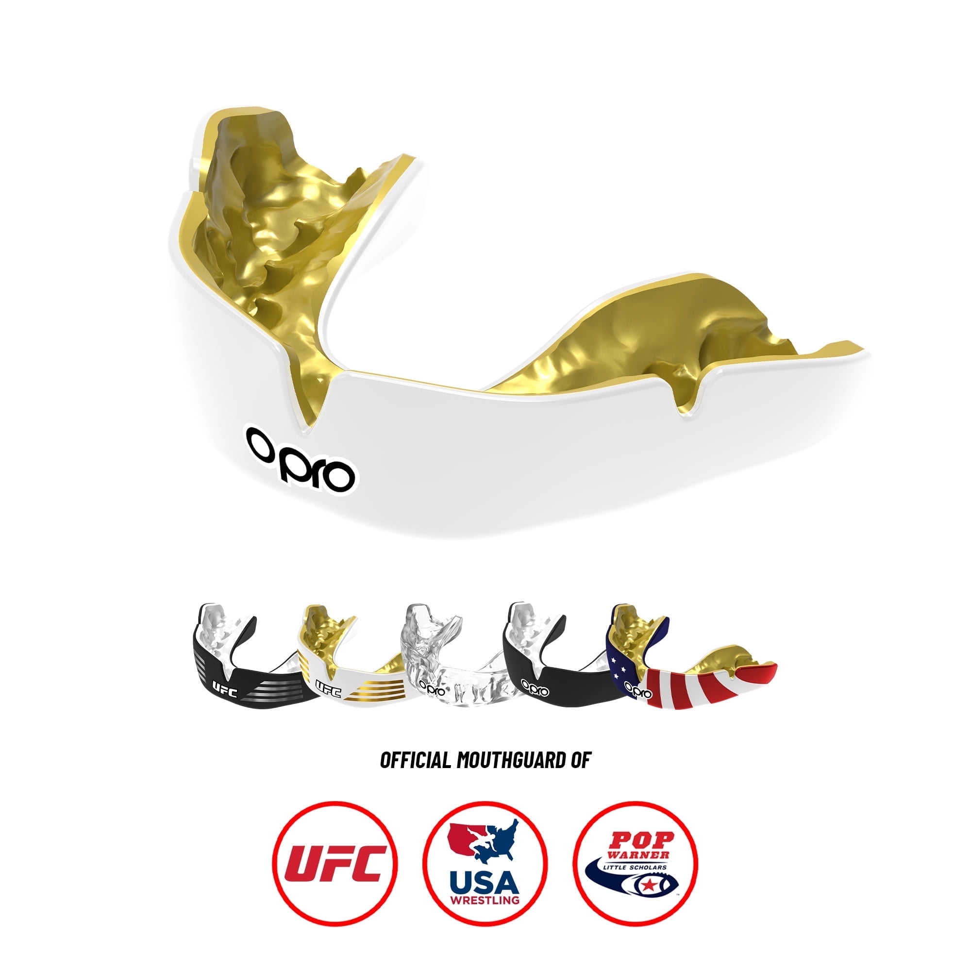 OPRO Instant Custom-Fit Mouthguard - Mouth Guard For Boxing, MMA & Football (White, Adult)