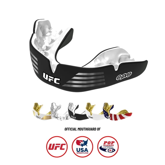 OPRO Instant Custom-Fit UFC Mouthguard - Mouth Guard For Boxing, MMA & Football (Black, Adult)