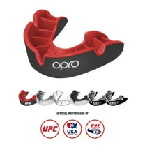 OPRO Silver Level Mouth Guard – Mouthguard for Boxing, MMA & Football (Black, Adult)
