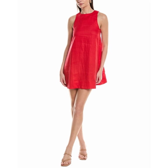 OPT womens Few Moda Zinnia Linen Mini Dress, s, Pink