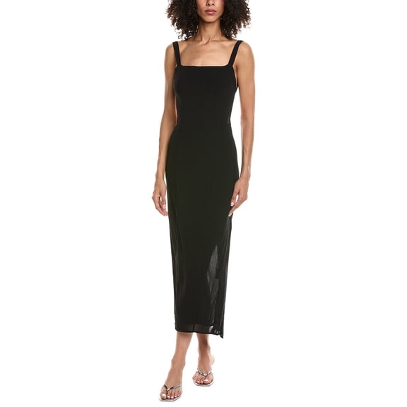 OPT womens Kourt Vada Midi Dress, 2, Black