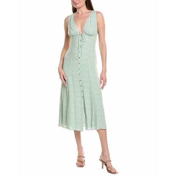OPT womens o.p.t Noa Midi Dress, 8, Green