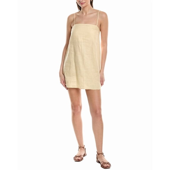 OPT womens o.p.t Rosalie Linen Mini Dress, m, Yellow