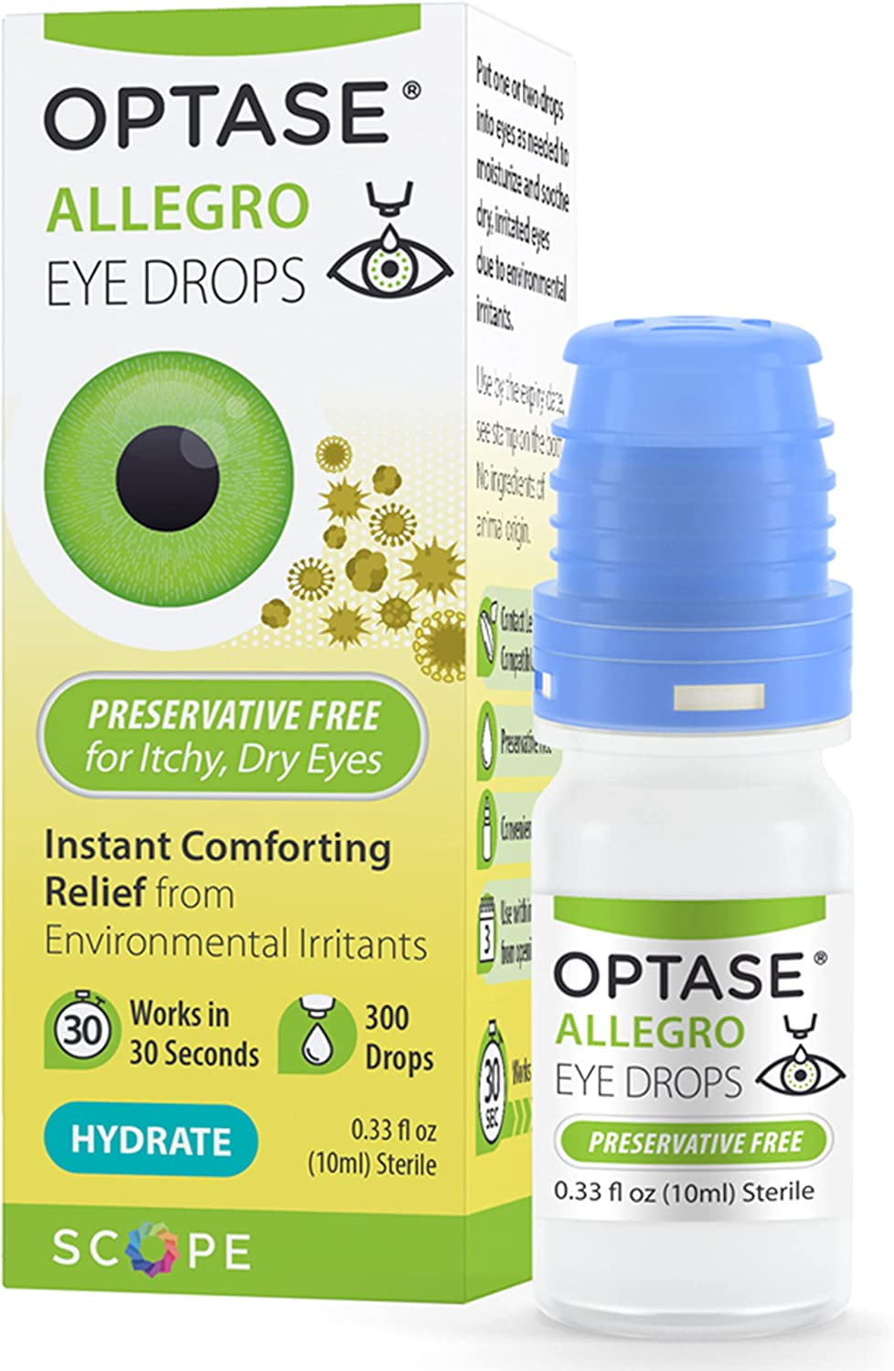 OPTASE Allegro Eye Drops - Instant Relief from Environmental Irritants