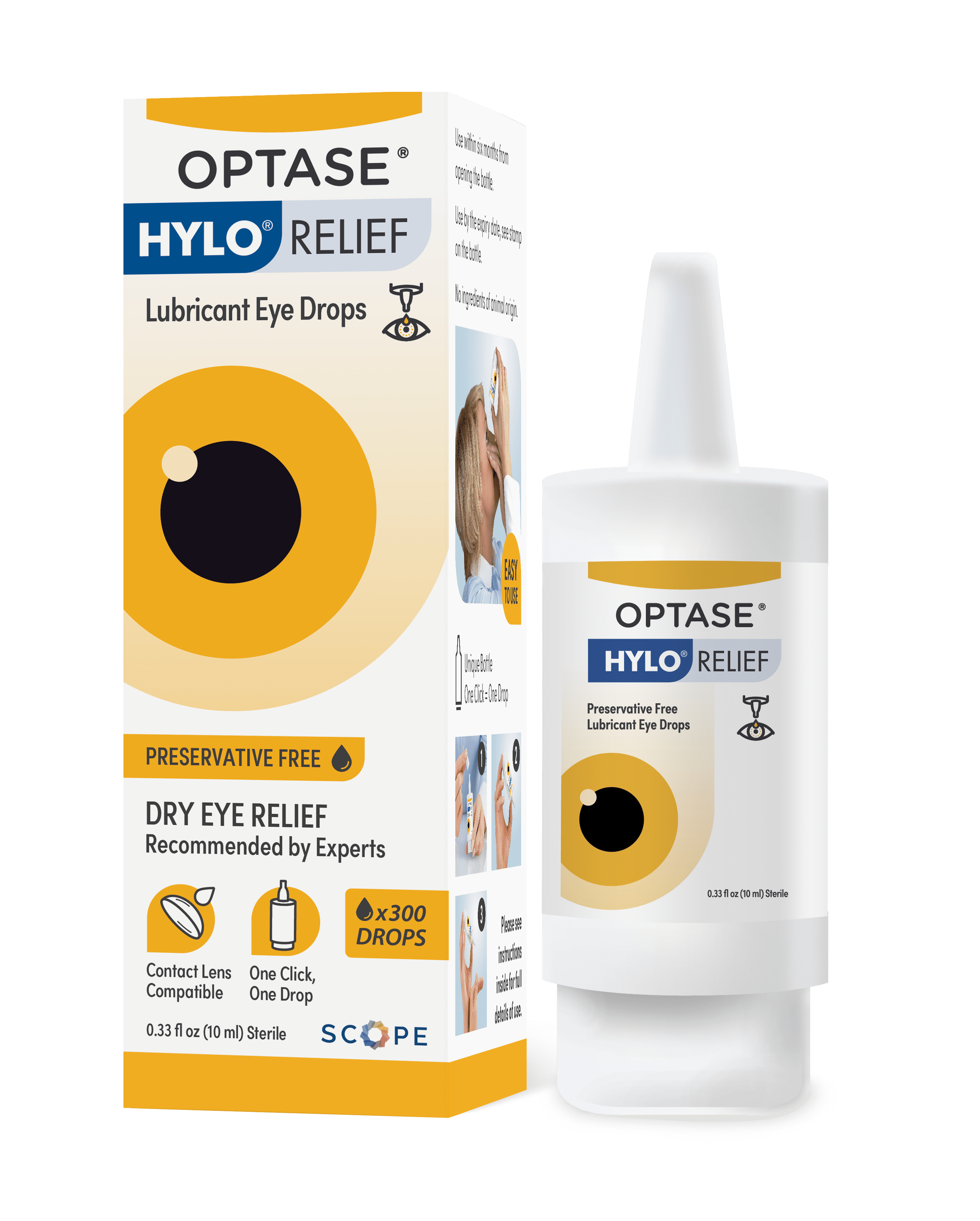 OPTASE HYLO Relief Eye Drops - An Eye Lubricant to Prevent Further Irritation and Relieve Dryness of the Eye.