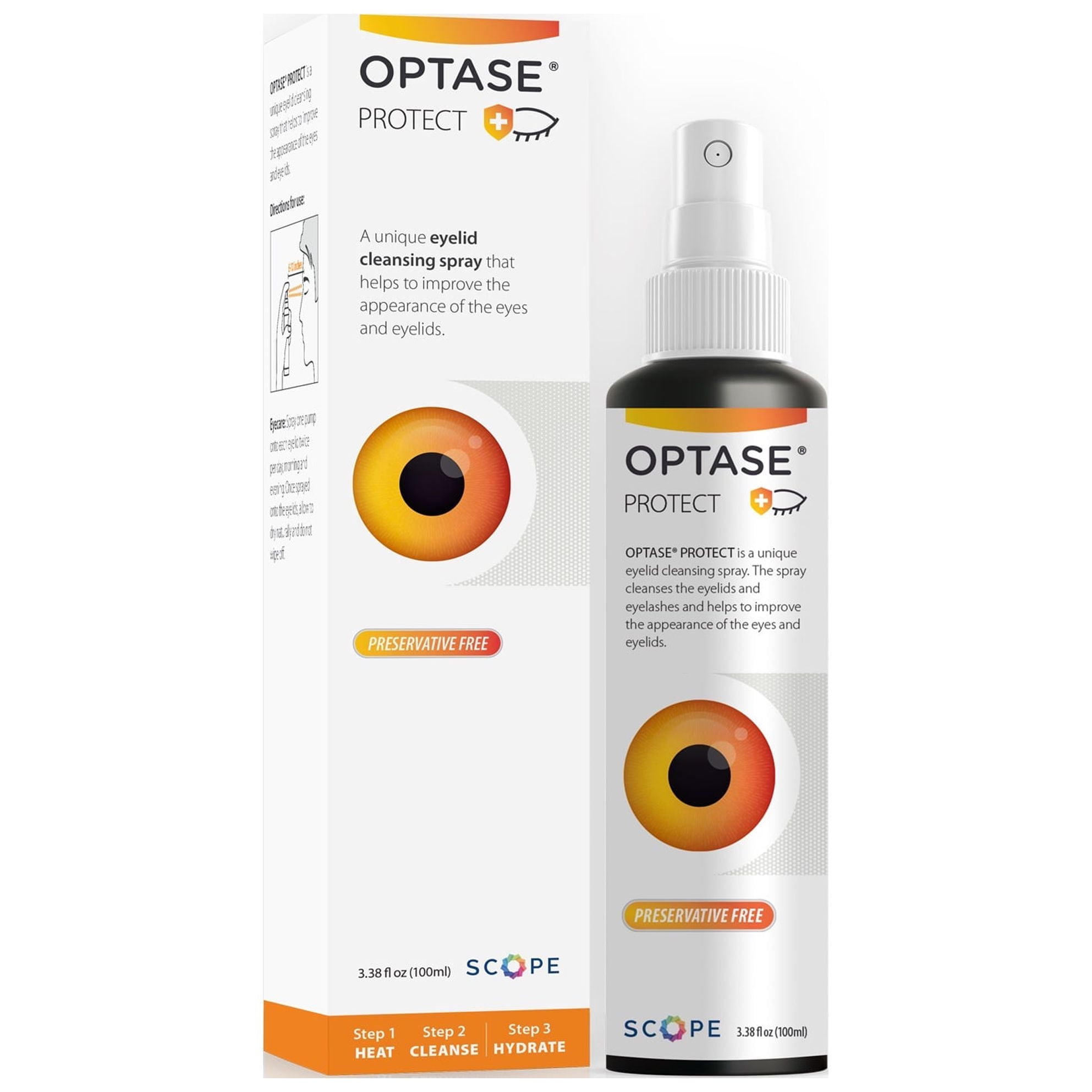OPTASE Protect Eyelid Cleansing Spray - Hypochlorous Acid Spray for Daily Protection