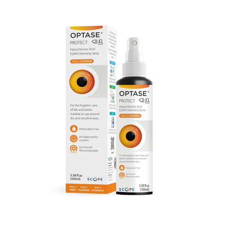 OPTASE Protect Eyelid Cleansing Spray - Hypochlorous Acid Spray for Daily Protection