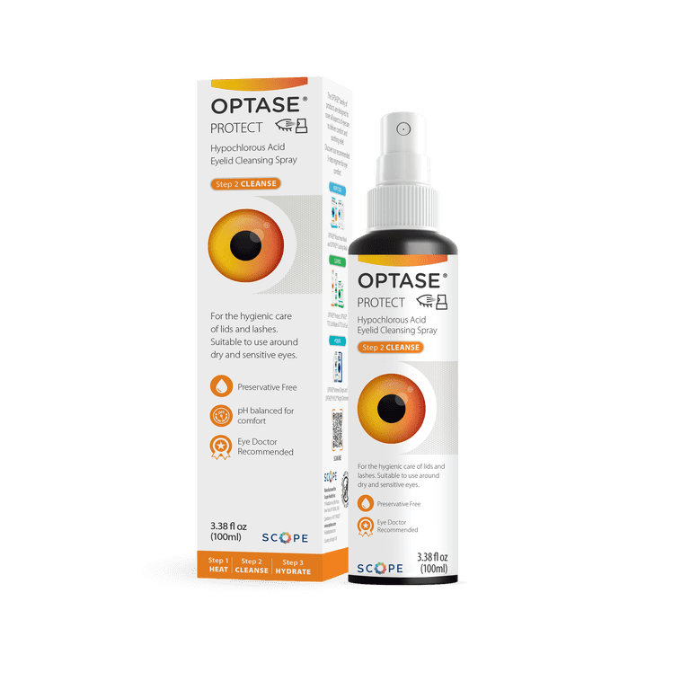 OPTASE Protect Eyelid Cleansing Spray - Hypochlorous Acid Spray