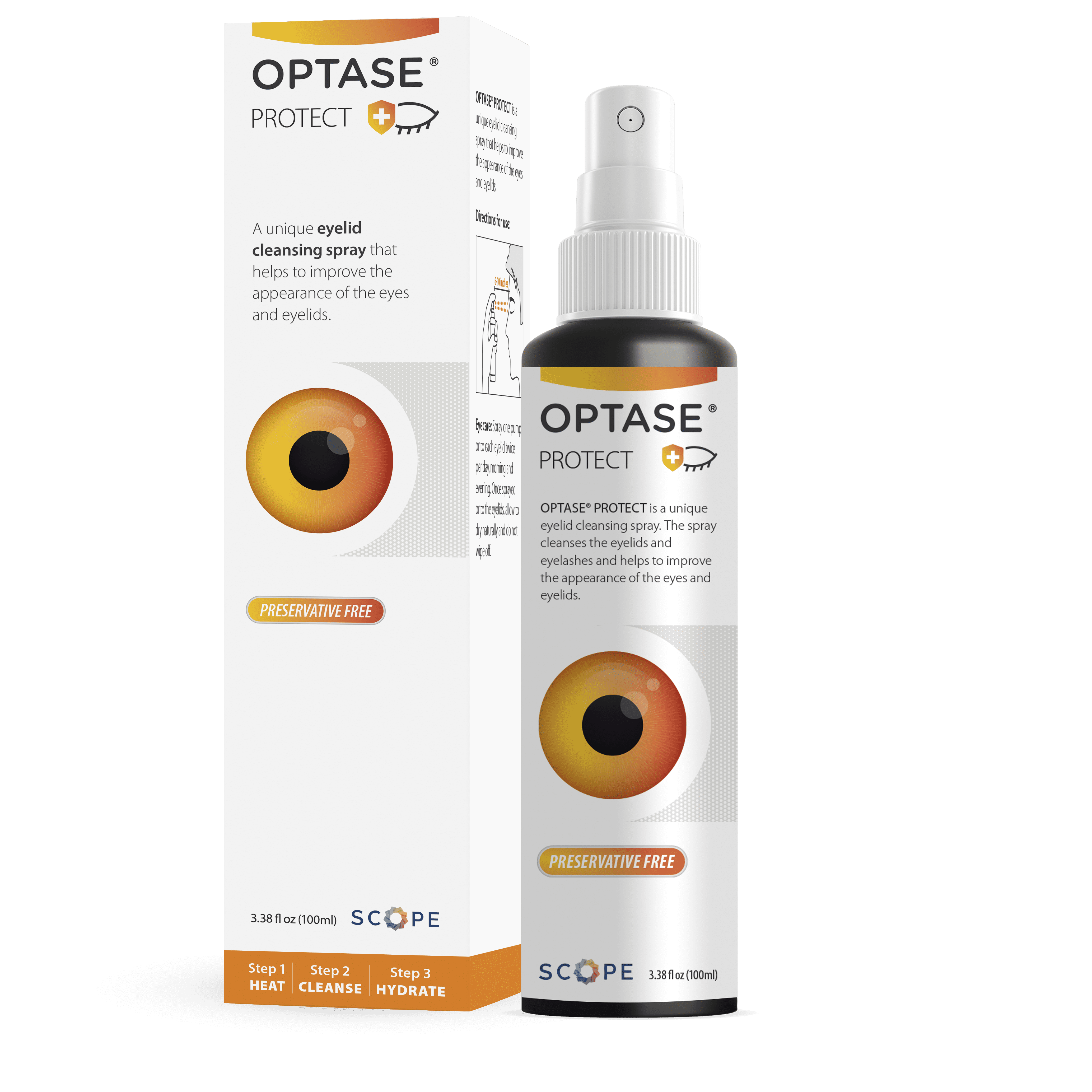 OPTASE Protect Eyelid Cleansing Spray - Hypochlorous Acid Spray for Daily Protection
