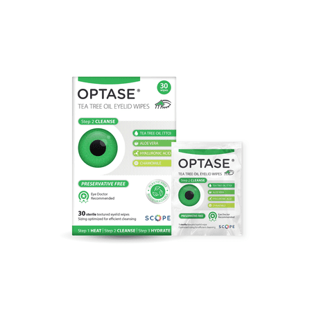 OPTASE Tea Tree Oil Eyelid Wipes (30ct)