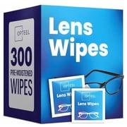 OPTEEL Pre Moistened Lens Wipes for Eye Glasses Screen Electronics Phones, Computers and Cameras Optical Cleaning Streak Free Residue Gentle, Count 300