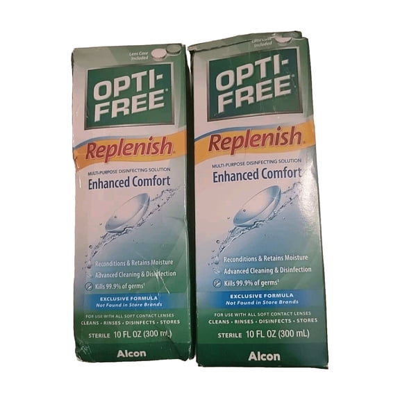 OPTI-FREE Pure Moist Multi-Purpose Disinfecting Solution 10 oz (Pack of 2)